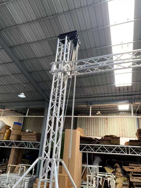 Black Silver Aluminum Lighting Truss Customized Foldable Portable Square Aluminum Truss