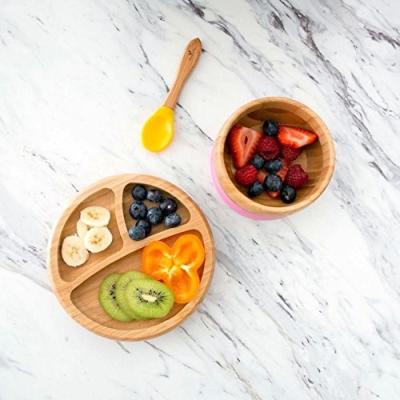 Eco Baby Bamboo Salad Set Custom Printing Tasteless Safe Contact With Food