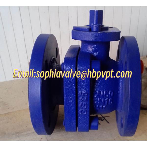DIN3357 PN16 cast iron 2-pc ball valve