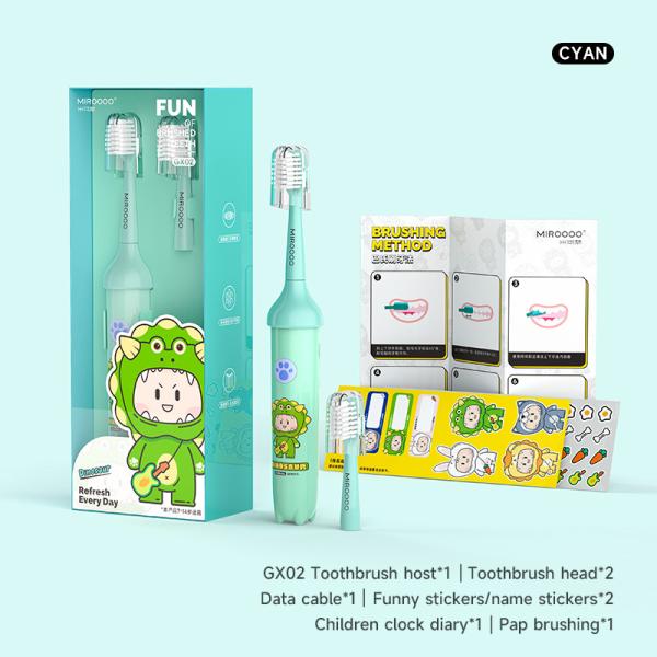 Sonic Electric Toothbrush Cartoon Smart Children Toothbrushes For 3-15 Year Old Kids
