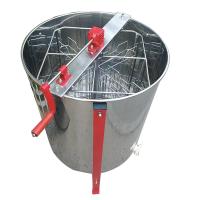 Extractor de miel manual de acero inoxidable de 4 marcos con cestas internas extrae miel del panal de miel en dos direcciones