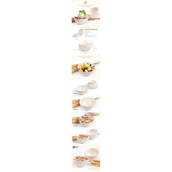 EPK new arrival biodegradable tableware 90ml wheat straw plastic bowl