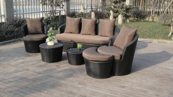 wicker patio sofa set    