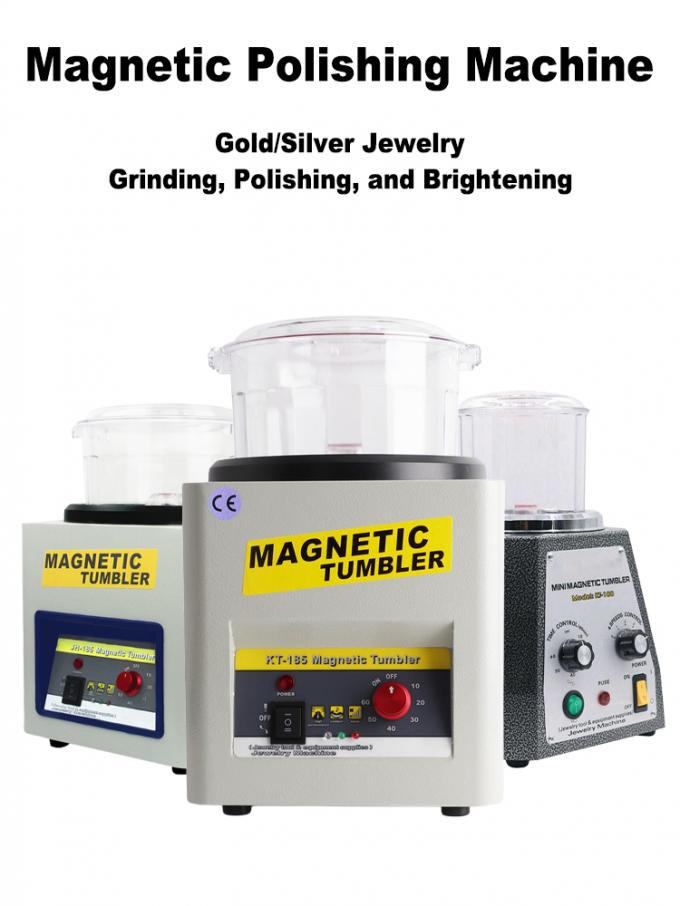 Compact Portable Magnetic Polishing Machine for Jewelry Deburring and Finishing