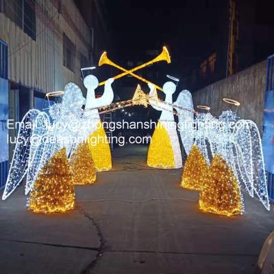 christmas lighted angel