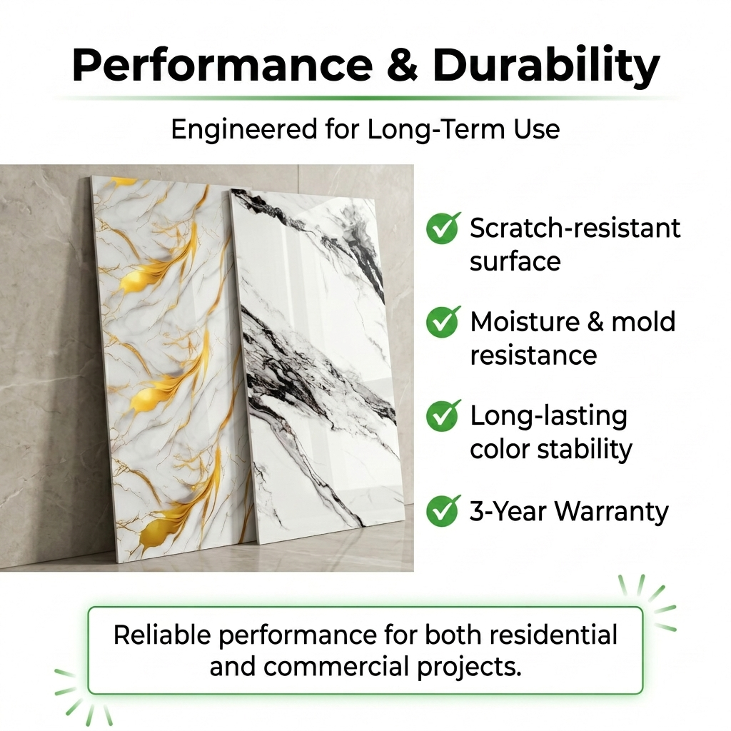 Factory Direct 1220x2440mm Fireproof Faux Marble UV Coated PVC Wall Board Sheet Waterproof Wall Cladding Panel Interior