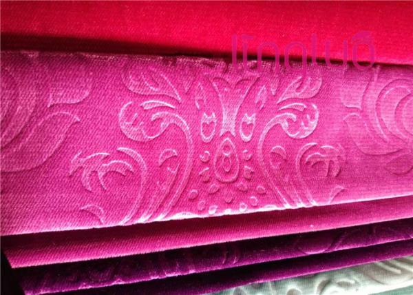 Customized Pattern Jacquard Sofa Fabric / Pink Jacquard Fabric