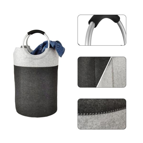 3mm 4mm Felt Storage Basket Collapsible Laundry Bags 39*68cm
