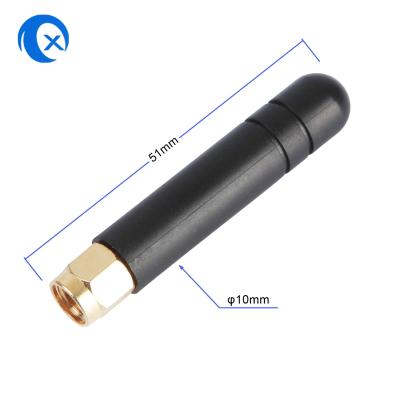 Homem de borracha branco curto do pato da antena do megahertz SMA do ângulo direito 868/conector fêmea