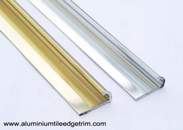 Semi Round Aluminium Tile Edge Trim Polished Light Golden And Silver