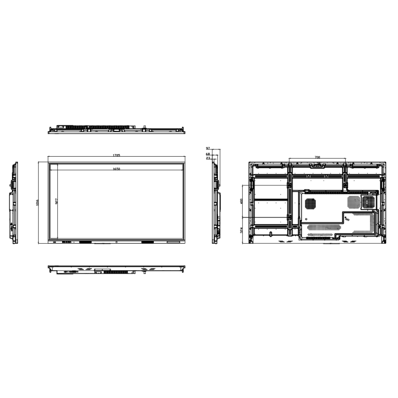 Interactive Flat Panel Whiteboard 75 86 Inch with 48MP AI Camera 8 Mic Integrated and Wireless Share Module