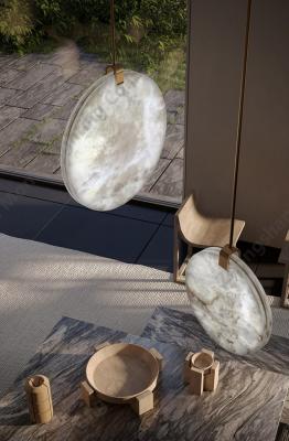 Indoor Alabaster Pendant Light Customized Kitchen Pendant Lamp 4W
