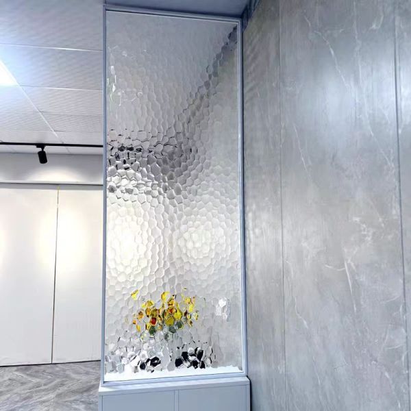 Gradual Color Decorative Glass 5mm Water Cube Art Glass Screen