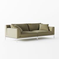 Sofá de oficina de cuero verde Muebles de cuero de PU Sofá moderno
