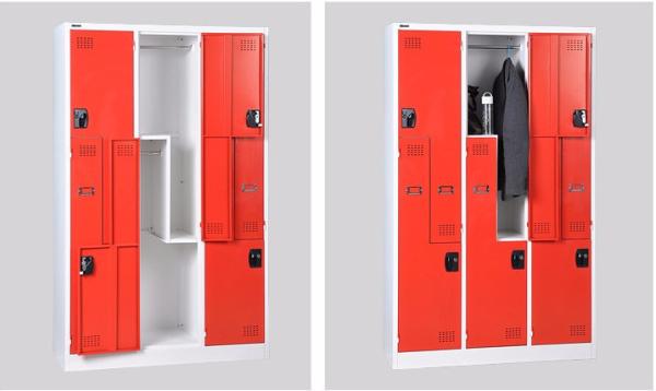 1850 Height Z Shape Steel Dress Cupboard Small Metal Locker