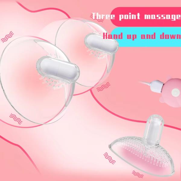 Ventouse téton femme USB étanche vibrateur de massage mammaire télécommande