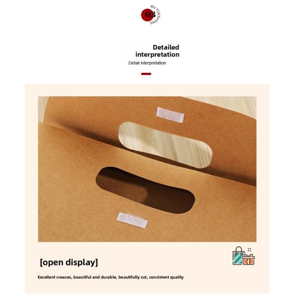 Custom Foldable Kraft Paper Gift Box Jelly Cookie Suger Food Packaging Gift Kraft Box With Handle