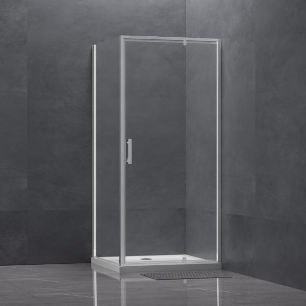 Blue Matt Tempered Glass Shower Enclosure with Hinges and Nano Coating on Both Sides