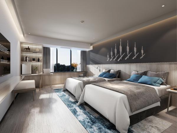ISO14001 Standard Hotel Guest Room Furniture Minimalist Bedroom Furniture Sets Customized