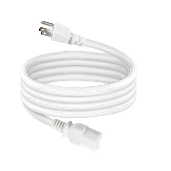 Right Angle NEMA 5-15P to C13 Power Cord 10A 125V