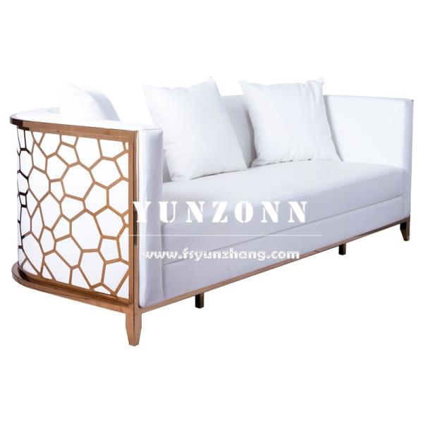 Modern Gold Stainless Steel Luxury Sofa Set Furniture Living Room Green Velvet Fabric Sofa