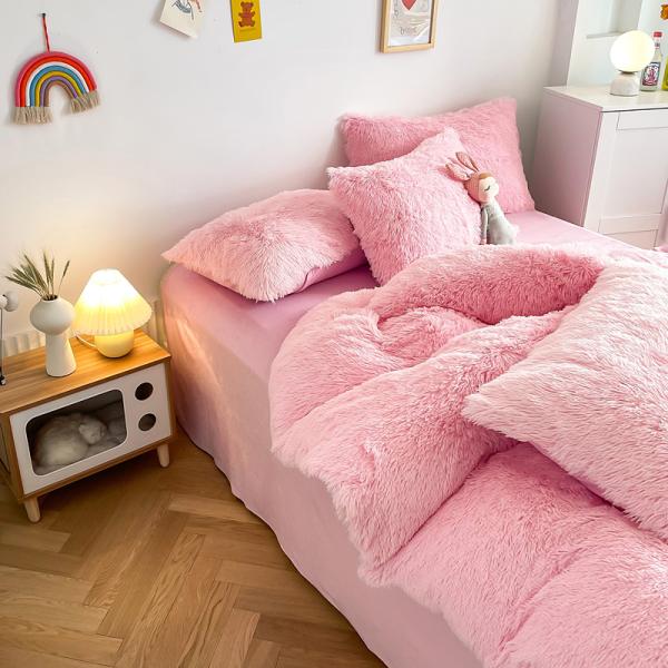 Thick Coral Velvet Bed Sheet Set Luxury Designer Comforter Sets for Winter Protection