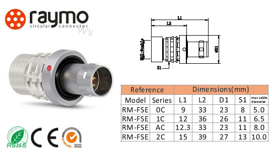 Военный кабель к контактам припоя латунной раковины кабельного соединителя естественным покрытым Kроме мужским