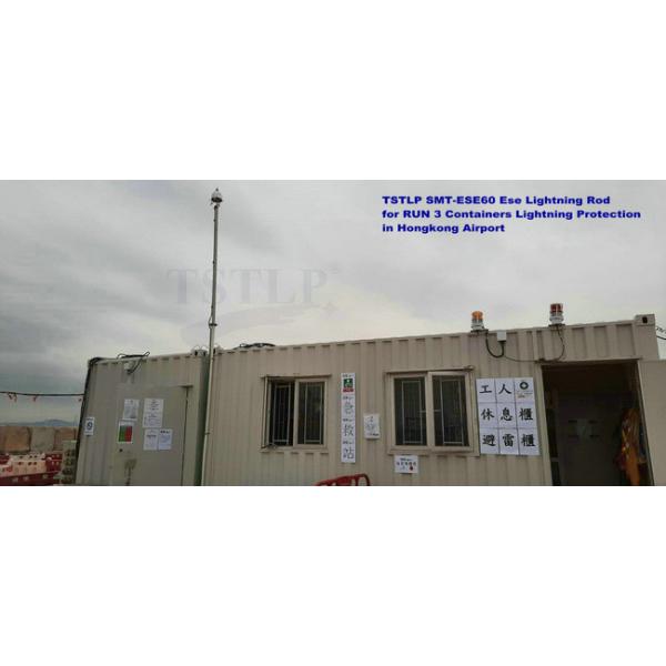 Durable Ese Air Terminal 120m Max Radius Protection Stainless Steel Metal Housing