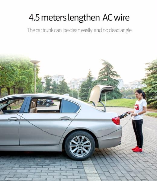 Black YANTU E03 Portable Hand Car Wash Vacuum Cleaner for Carpet and Seat Cleaning 1 kg