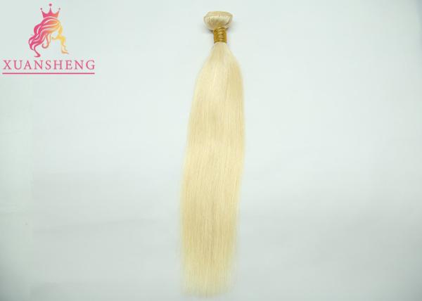 Straight Brazilian Virgin Colored Hair , Honey Blonde Unprocessed Human Weave