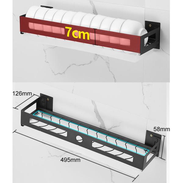 Stainless Steel Kitchen Utensil Holder Wall Mounted Matte Black Color OEM ODM