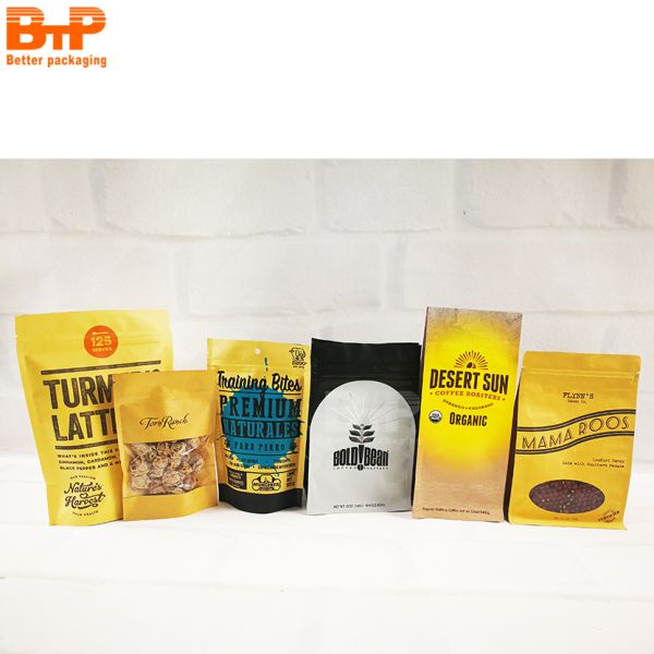 Mylar Packaging Custom Coffee Pack Repeatable  Aluminum Foil Lock Matt Black Flat Bottom Coffee Bean Bag With Valve