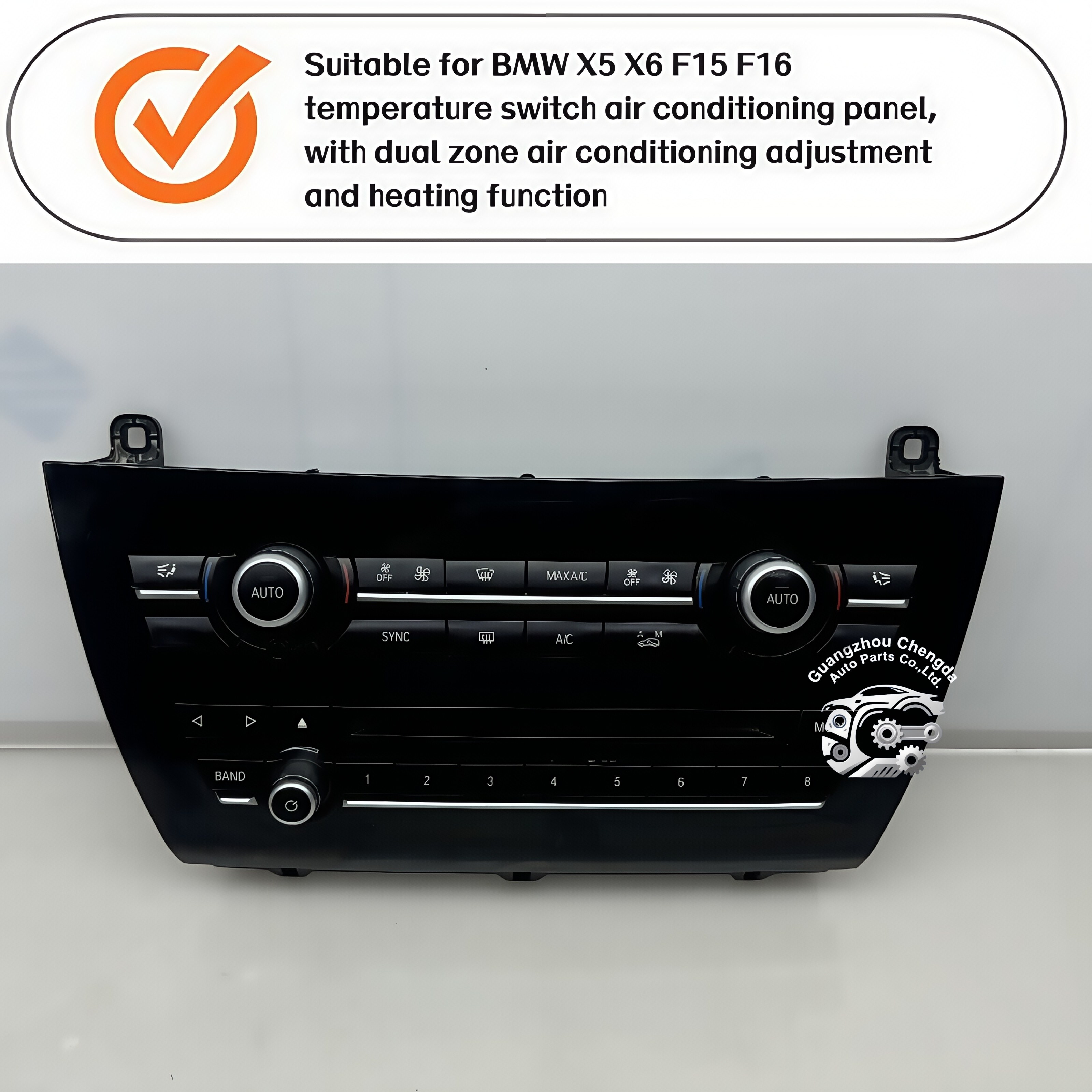 Premium M Style Dual Zone AC Control & Seat Heating Touch Panel for BMW X5 X6 F15 F16 2013-2018 Climate Control AC Panel