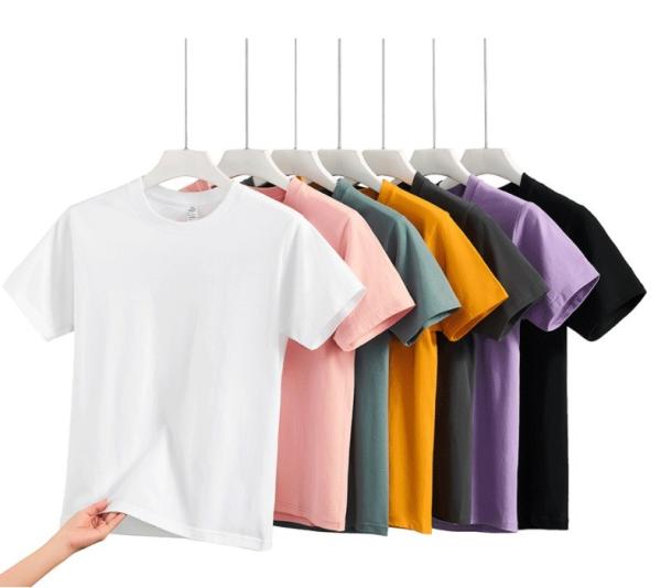camisetas em branco personalizadas XS-3XL 100% algodão 220gm Plus Size camisetas masculinas