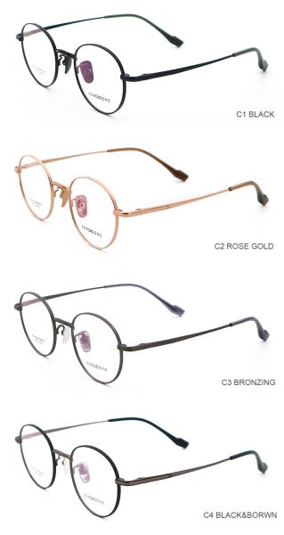 Retro Literature And Art Elliptic Frame Beta Titanium Flexible Glasses