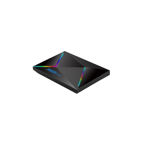4K Ultra HD Android TV Box R69 Plus Smart Streaming Media Player with High-Speed 5G WiFi, Bluetooth, Support Popular Streaming Apps & 3D Movies, All-in-One Setup for Living Room