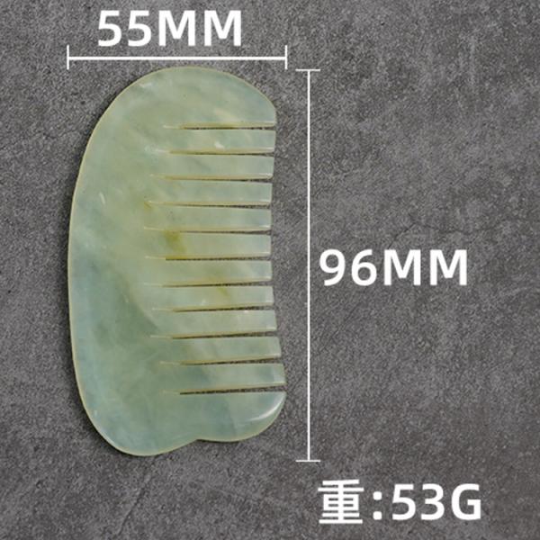 Facial Rejuvenation Jade GuaSha Scraping Massage Tool with Different Scalp Comb
