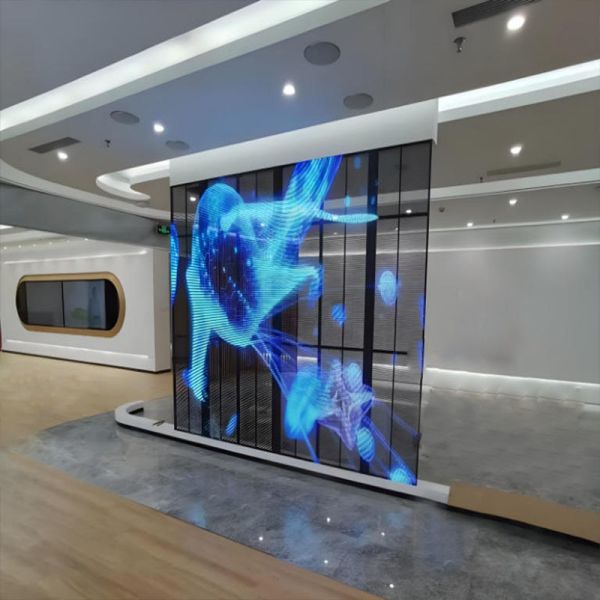 High Contrast 4K HDR Transparent LED  Film Display For Seamless Airport Info Panels