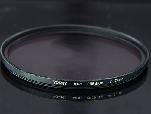 Simple Stylish Camera Lens UV Filters Black Optical Glass For Protecting Lens