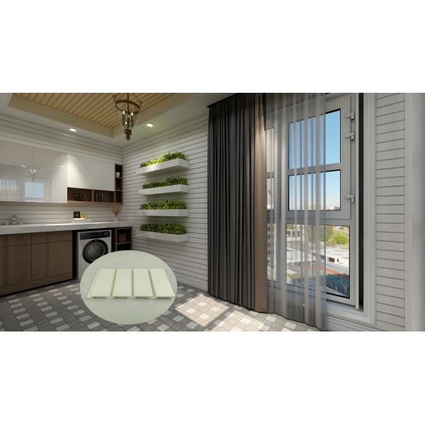 PVC Slatwall обшивает панелями белый серый черный цвет на настенный дисплей гаража 4ft 8ft