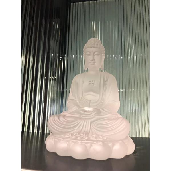 Ornamental Traditional Carving Buddha Liu Li Glass Art