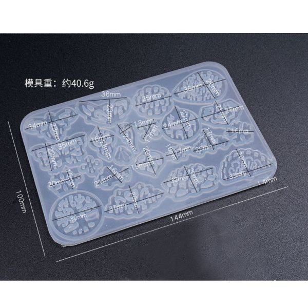 New DIY crystal dropper mold hollow antique style earrings pendant jewelry collection silicone mold for dropshipping