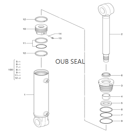 4634774 Seal Kit For 4617089 LIFT Cylinder Hitachi EX5500-6 EX5600-6 EX8000 EX8000-6 FOR WIGGINS