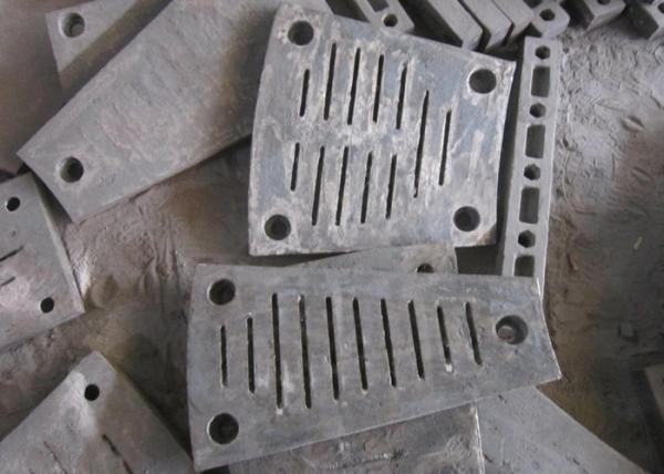 High Cr Steel Blind Plates Cement Mill Liners Hardness HRC43-52
