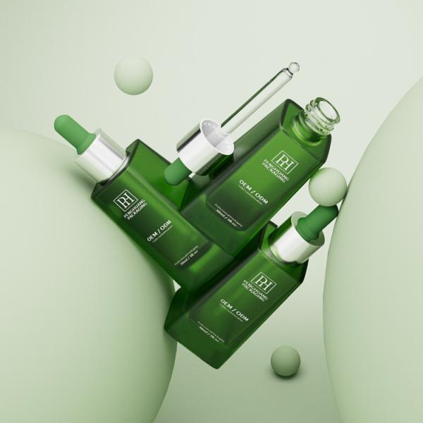 30 мл 1 унция зеленое стекло пустой сывороток капельницы бутылки EO стерилизации