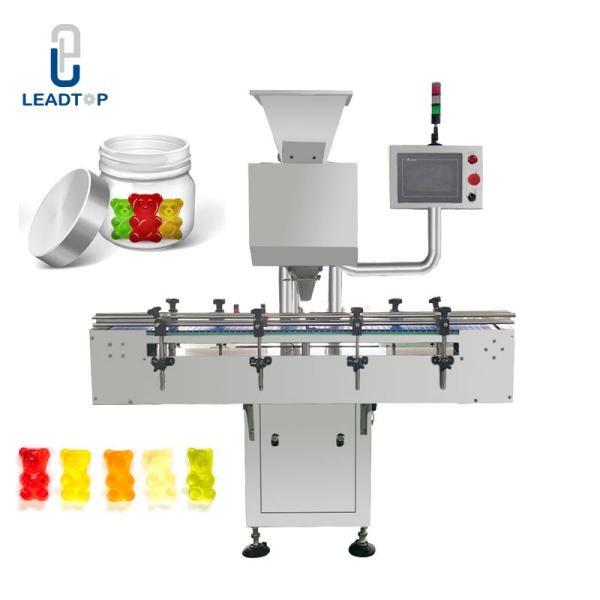Máquina contadora de tabletas con botella de plástico cuadrada de 10-500 ml con botella aplicable de 15 capacidades