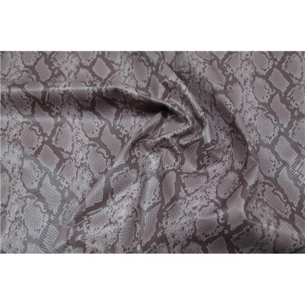 Snake Skin Design Printed PU Leather 0.65mm For Ladies Jacket / Bags