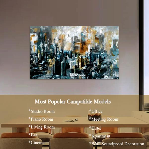 Искусство HD печатая акустическое искусство стены ткани обшивает панелями для комнаты прожития офиса
