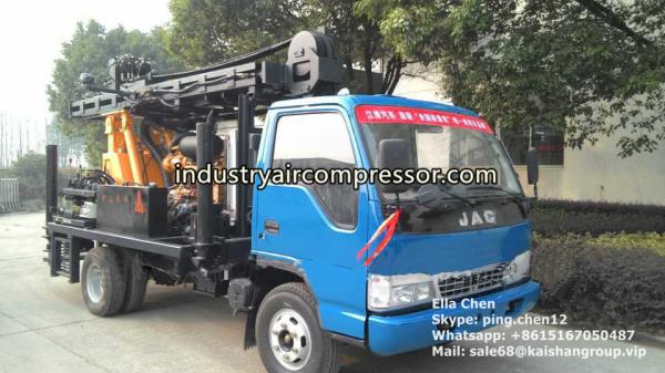 200m Depth 10.5 - 24.6bar KW20 Truck Mounted Water Well Drilling Rigs CE