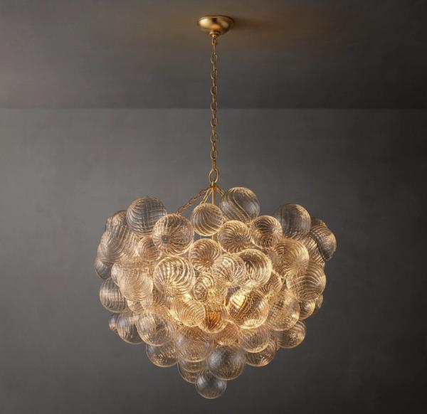 100V - 277V Bubble Light Chandelier 38 Bedroom Glass Chandelier